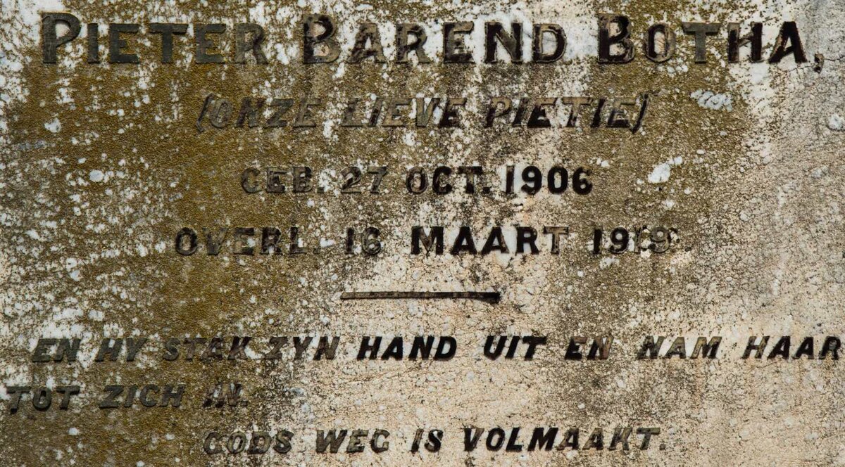 BOTHA Pieter Barend 1906-1919