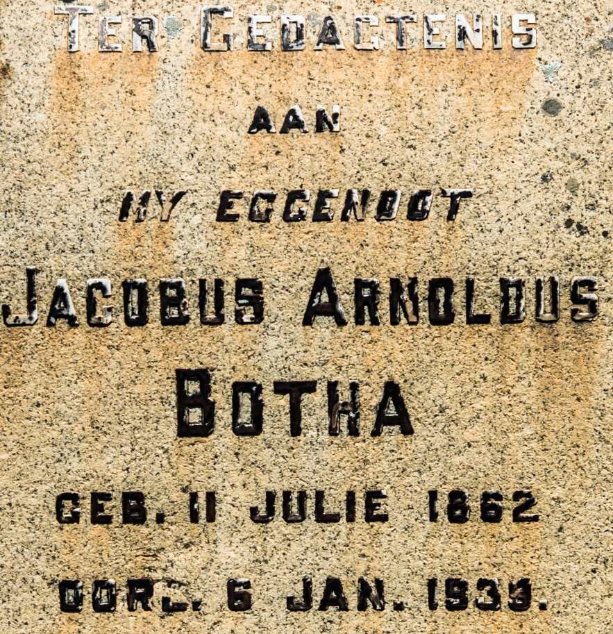 BOTHA Jacobus Arnoldus 1862-1939
