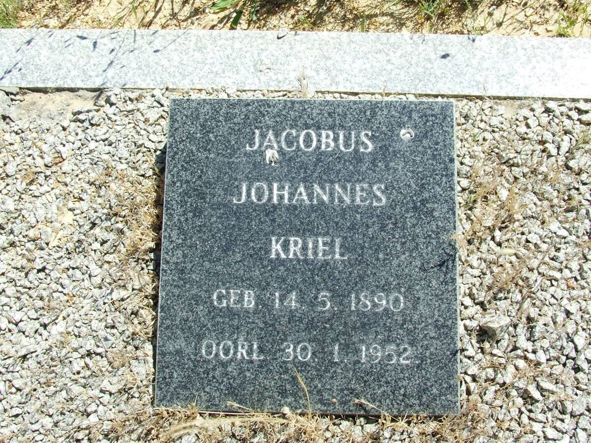 KRIEL Jacobus Johannes 1890-1952