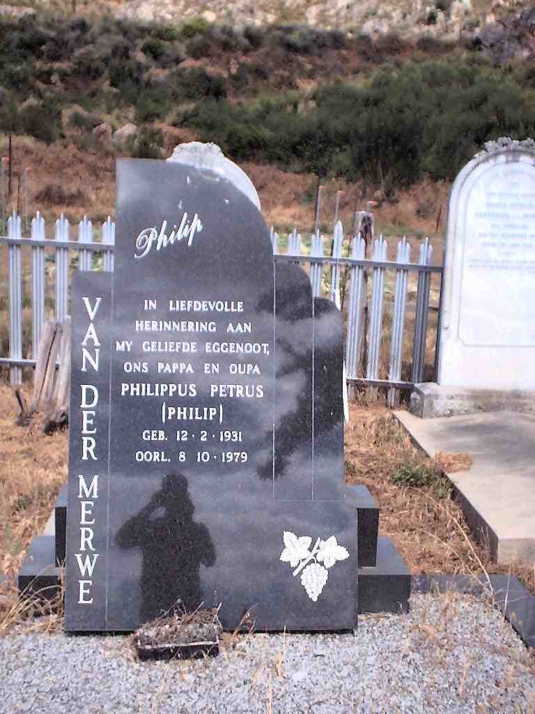 MERWE Philippus Petrus, van der  1931-1979