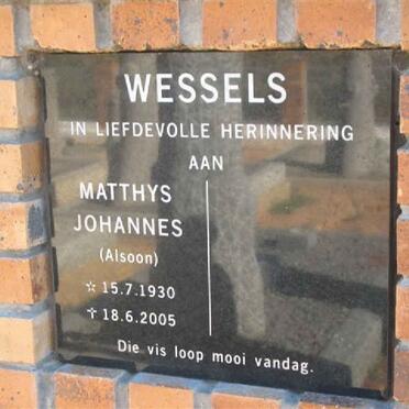 WESSELS Matthys Johannes 1930-2005