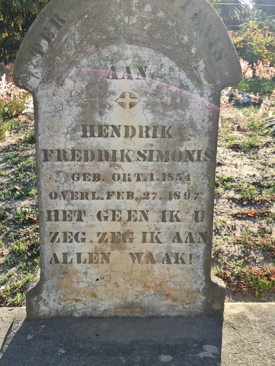 SIMONIS Hendrik Fredrik 1854-1897