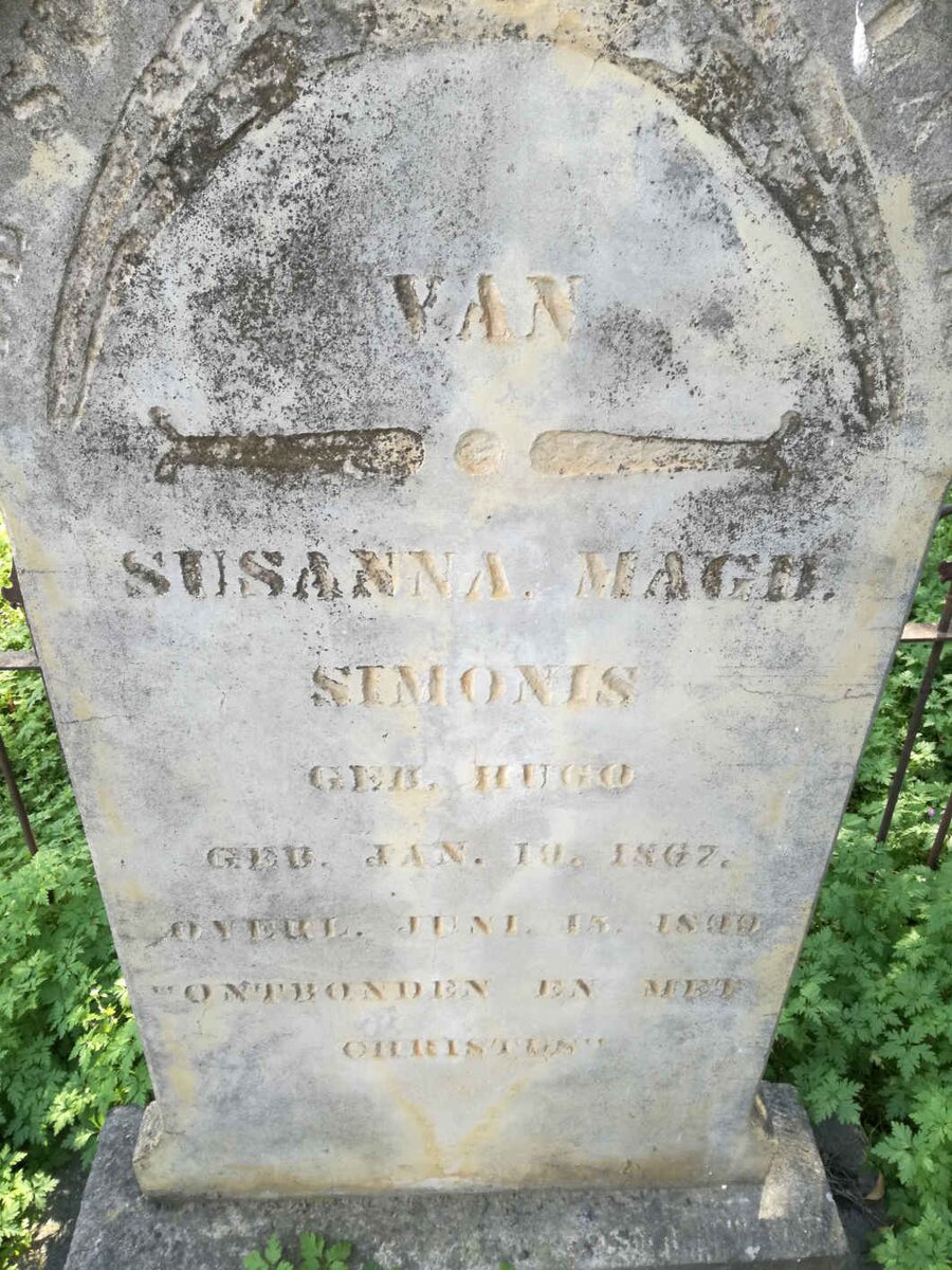 SIMONIS Susanna Magd. nee HUGO 1867-1899