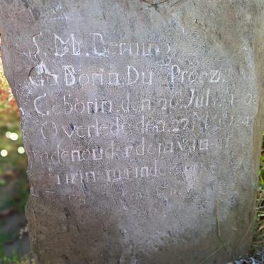 BERNING S.M. nee DU PREEZ -184?