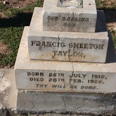 TAYLOR Francis Smeeton 1918-1920