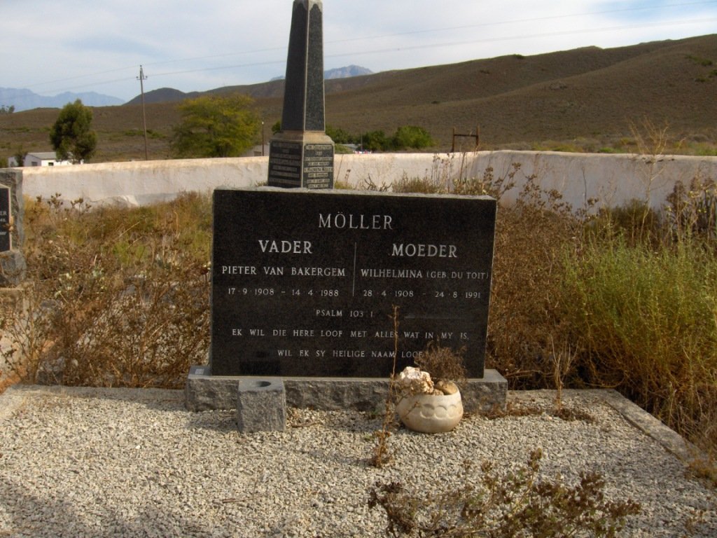 MOLLER Pieter van Bakergem 1908-1988  &amp; Wilhelmina DU TOIT 1908-1991