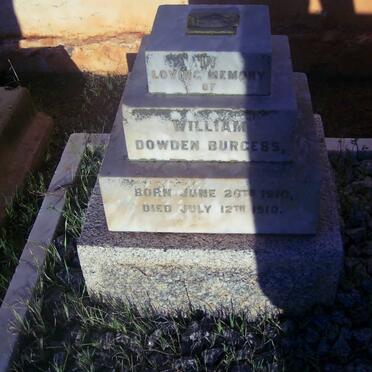 BURGESS William Dowden 1810-1910