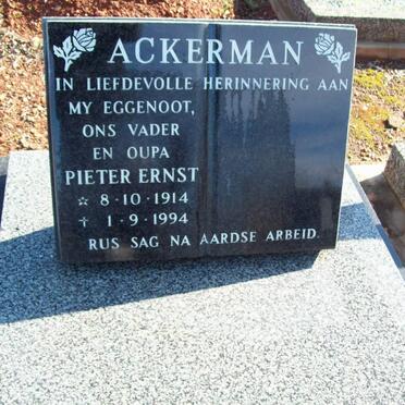 ACKERMAN Pieter Ernst 1914-1994