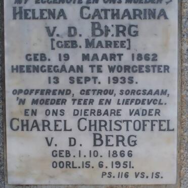 BERG Charel Christoffel, v.d. 1866-1951 &amp; Helena Catharina MAREE 1862-1935