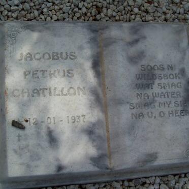 BURGER Jacobus Petrus Chatillon 1937- :: BURGER Johanna Maria 1941-1986