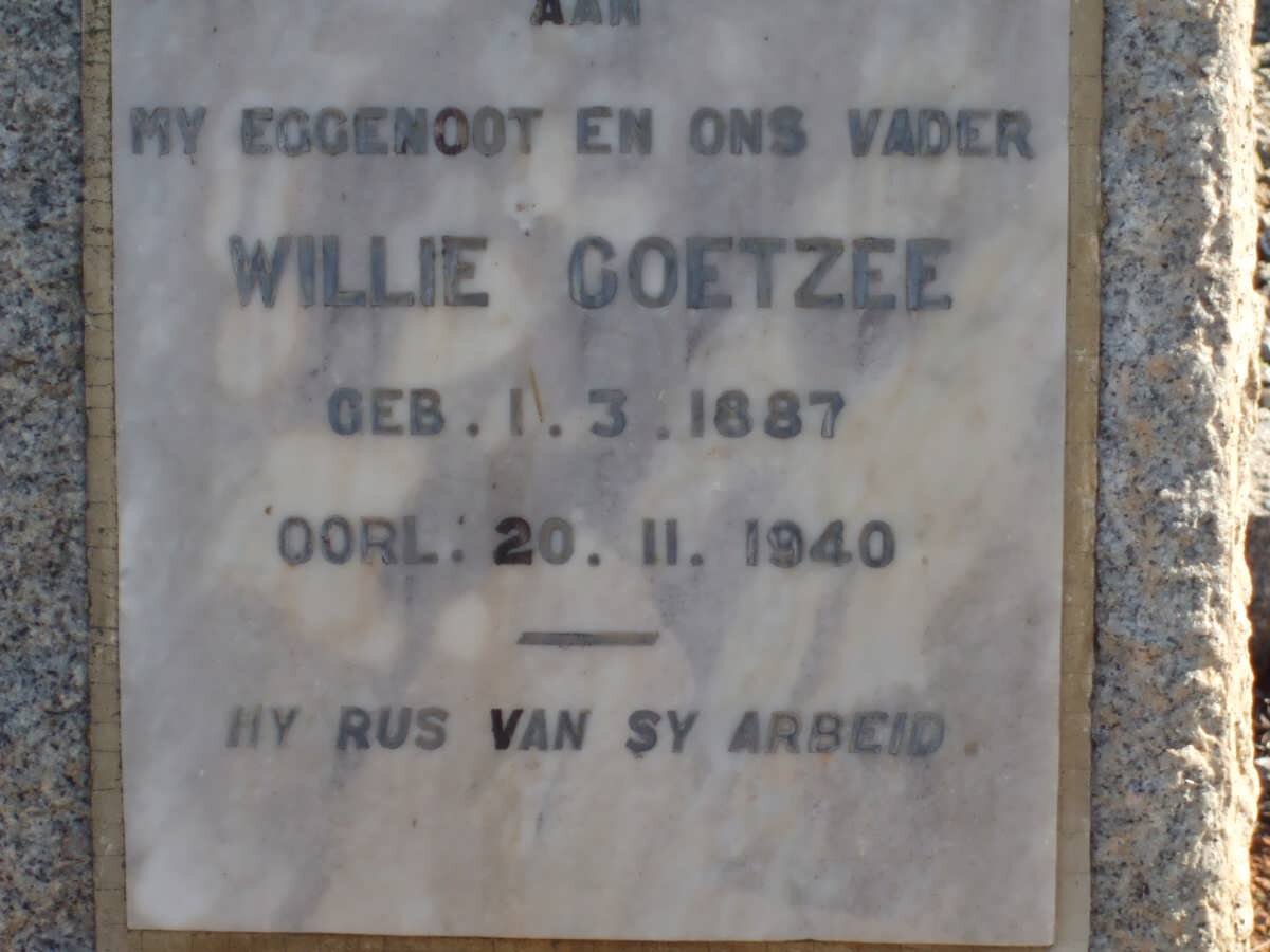 COETZEE Willie 1887-1940