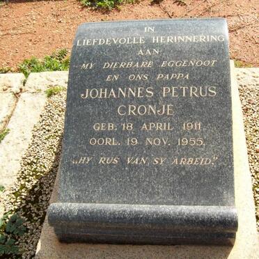 CRONJE Johannes Petrus 1911-1955