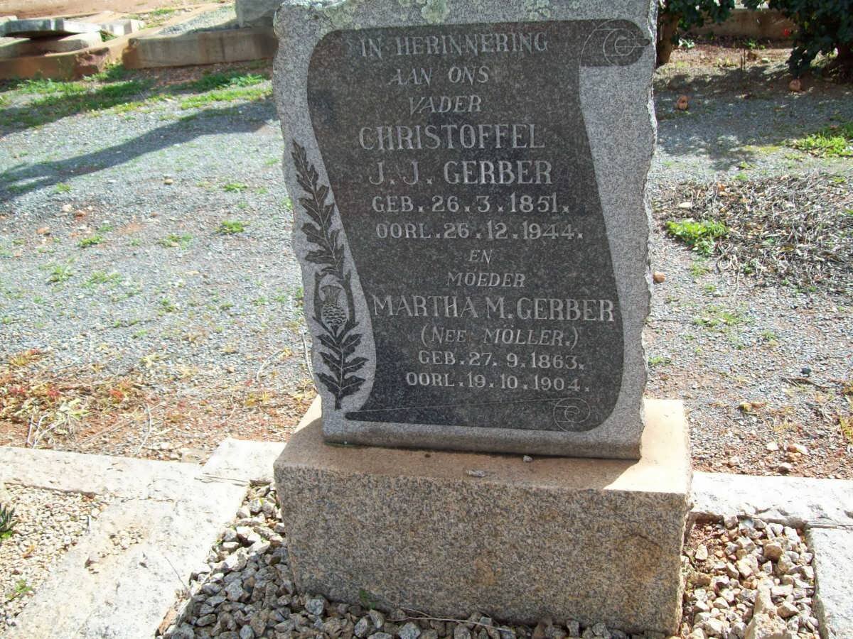 GERBER Christoffel J.J. 1851-1944 &amp; Martha M. MÖLLER 1863-1904