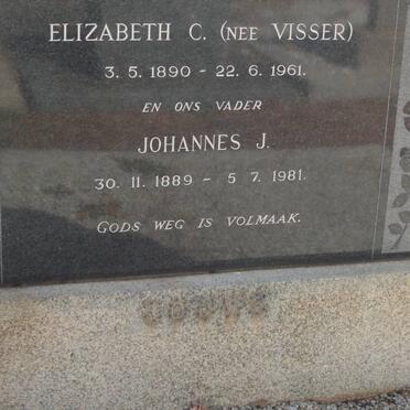 GOUWS Johannes J. 1889-1981 &amp; Elizabeth C. VISSER 1890-1961
