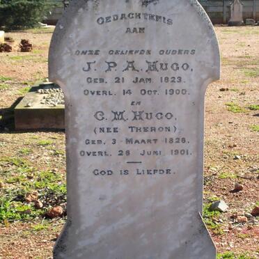 HUGO J.P.A. 1823-1900 &amp; C.M. THERON 1828-1901