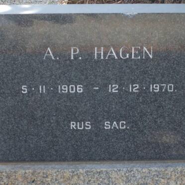 HAGEN A.P. 1906-1970
