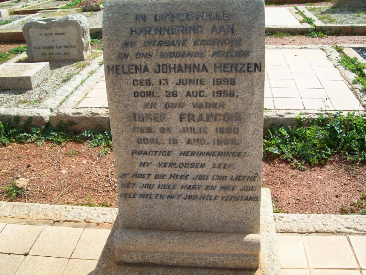 HENZEN Josef Francois 1880-1969 &amp; Helena Johanna 1898-1956