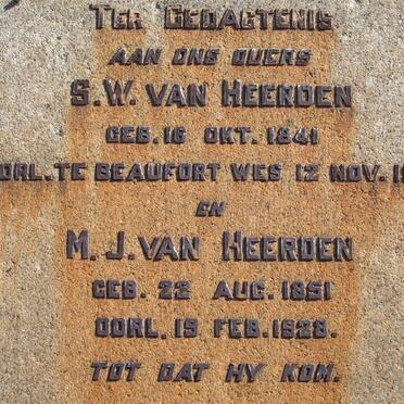HEERDEN S.W., van 1841-1919 &amp; M.J. 1851-1928