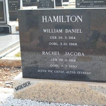 HAMILTON William Daniel 1914-1968 &amp; Rachel Jacoba 1914-1990