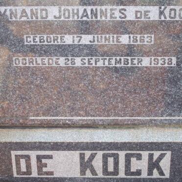 KOCK [wy]nand Johannes, de 1863-1938