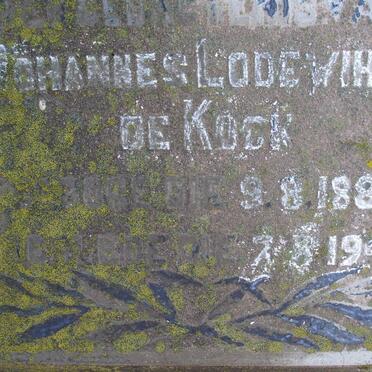 KOCK Johannes Lodewihes, de 1886-1941