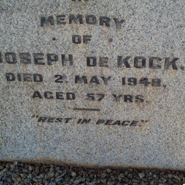 KOCK Joseph, de -1948