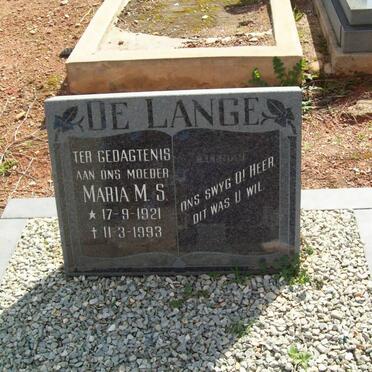 LANGE Maria M.S., de 1921-1993