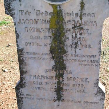 MAREE Jacomina Magdalena Catharina 1850-1932 :: MARREE Susanna Fransiena 1852-1914