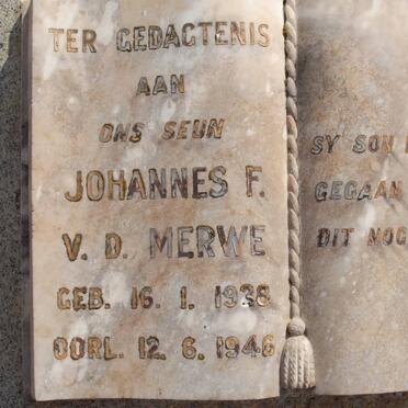 MERWE Johannes F., v.d. 1838-1946
