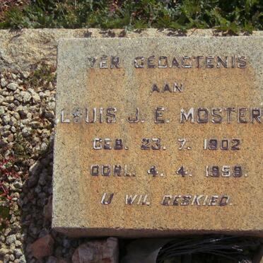 MOSTERT Louis J.E. 1902-1959