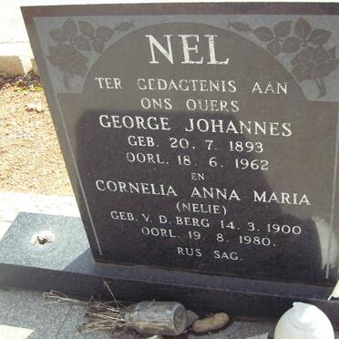NEL George Johanens 1893-1962 &amp; Cornelia Anna Maria V.D BERG 1900-1980
