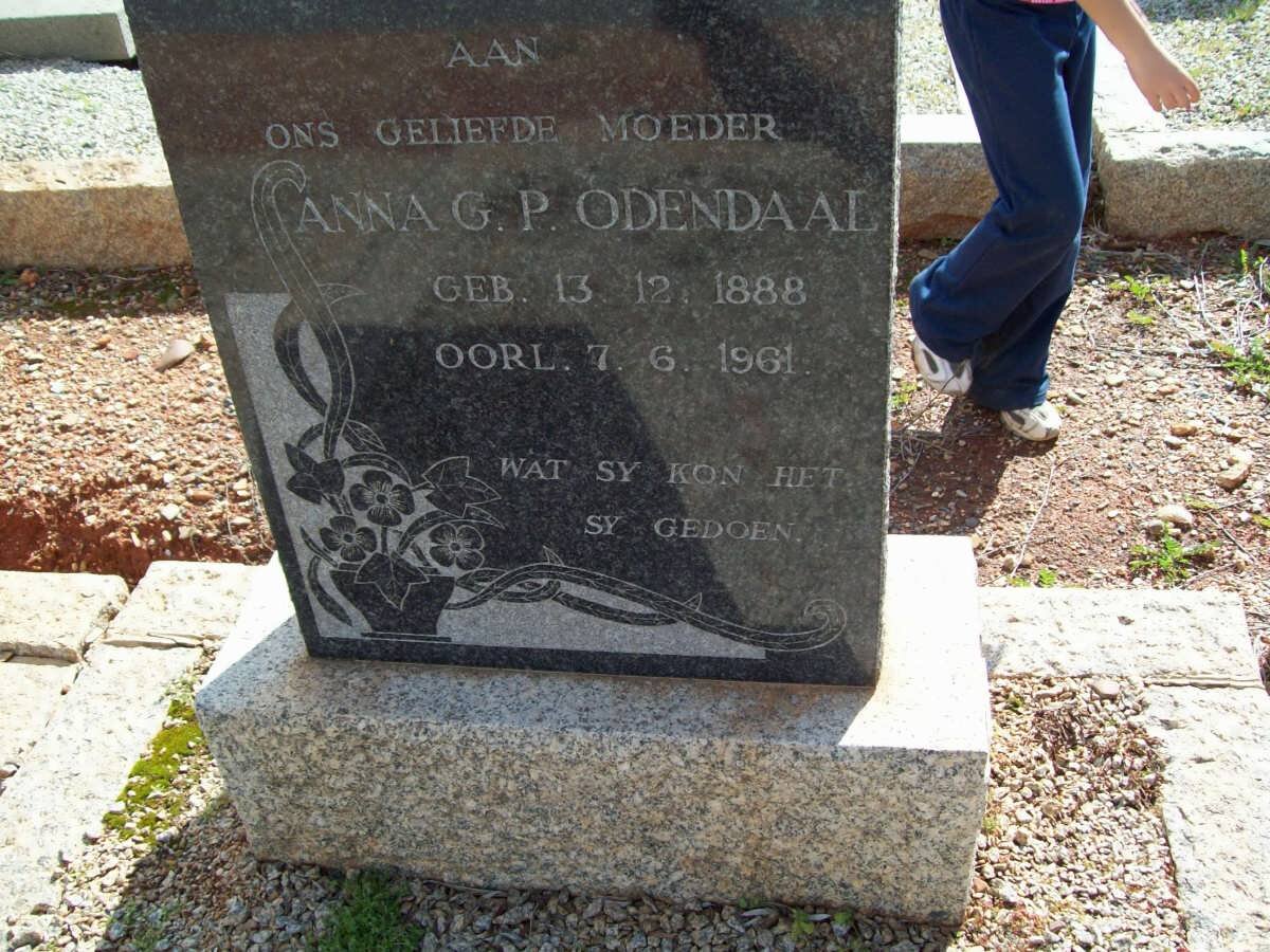ODENDAAL Anna G.P. 1888-1961