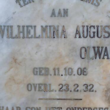 OLWAGE Wilhelmina Auguste 1906-1932