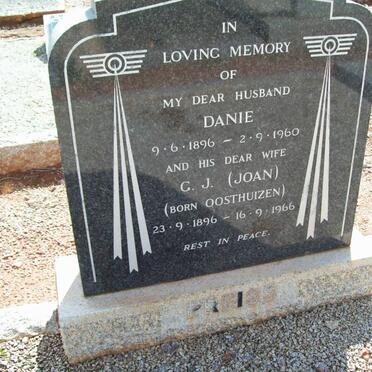 PREISS Danie 1896-1960 &amp; G.J. OOSTHUIZEN 1896-1966