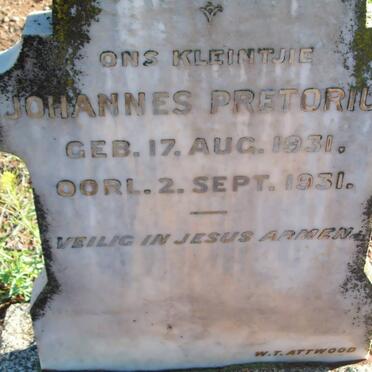 PRETORIUS Johannes 1931-1931