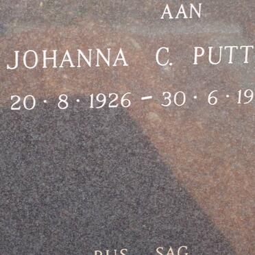 PUTTER Johanna C. 1926-1978