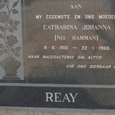 REAY Catharina Johanna nee HAMMAN 1915-1968