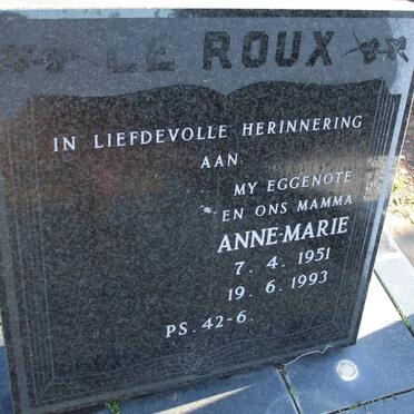 ROUX Anne-Marie, le 1951-1993