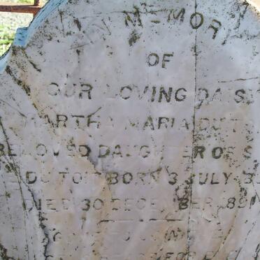 TOIT Martha Maria, du 1883-1889