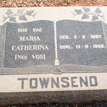 TOWNSEND Maria Catherina nee VOS 1887-1968