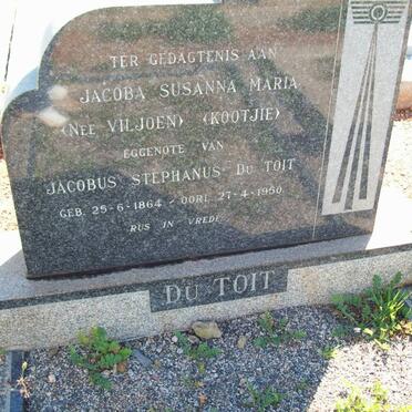 TOIT  Jacoba Susanna Maria, du nee VILJOEN 1864-1950