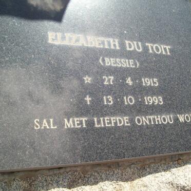TOIT Elizabeth, du 1915-1993