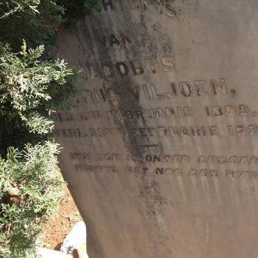 VILJOEN Jacobus Petrus 1889-1922