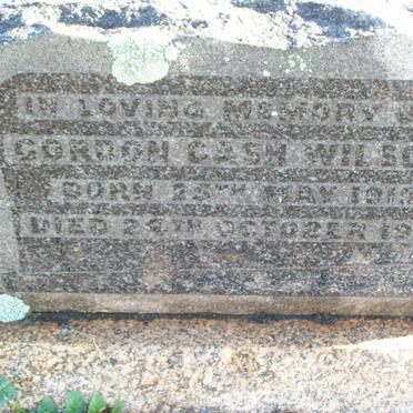 WILSON Gordon Cash 1919-1920