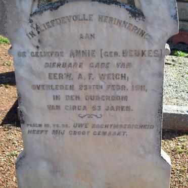 WIECH Annie nee BEUKES -1911