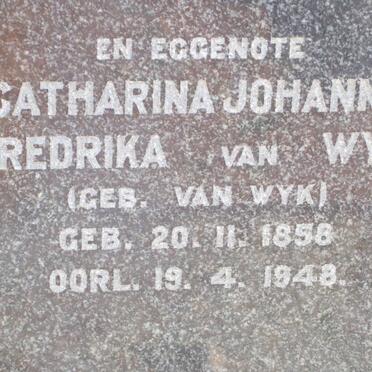 WYK Nicolaas Petrus, van 1858-1923 &amp; Catharina Johanna Fredrika VAN WYK 1855-1948