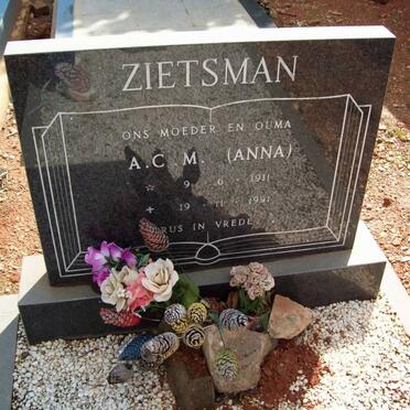 ZIETSMAN A.C.M. 1911-1991