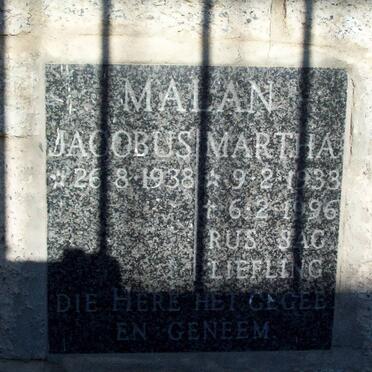 MALAN Jacobus Martha 1933-1996