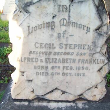 FRANKLIN Cecil Stephen 1896-1912