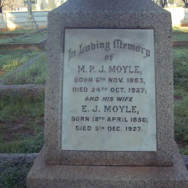 MOYLE M.P.J. 1853-1927 &amp; E.J. 1850-1927